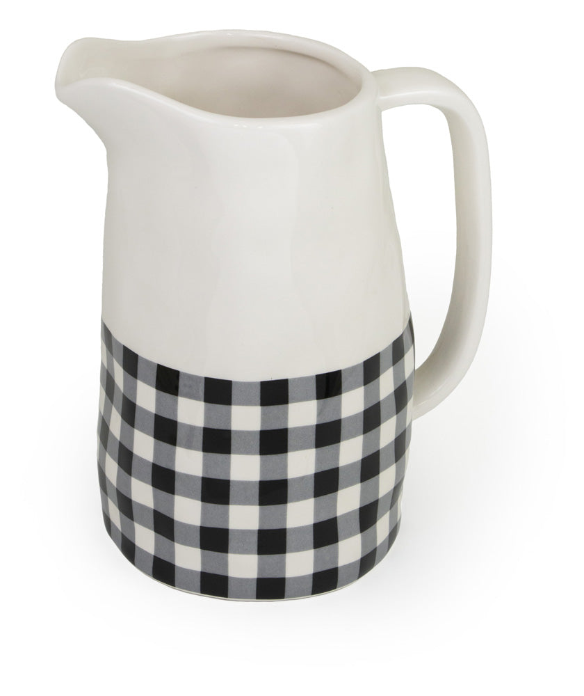 B&W CHECK PITCHER