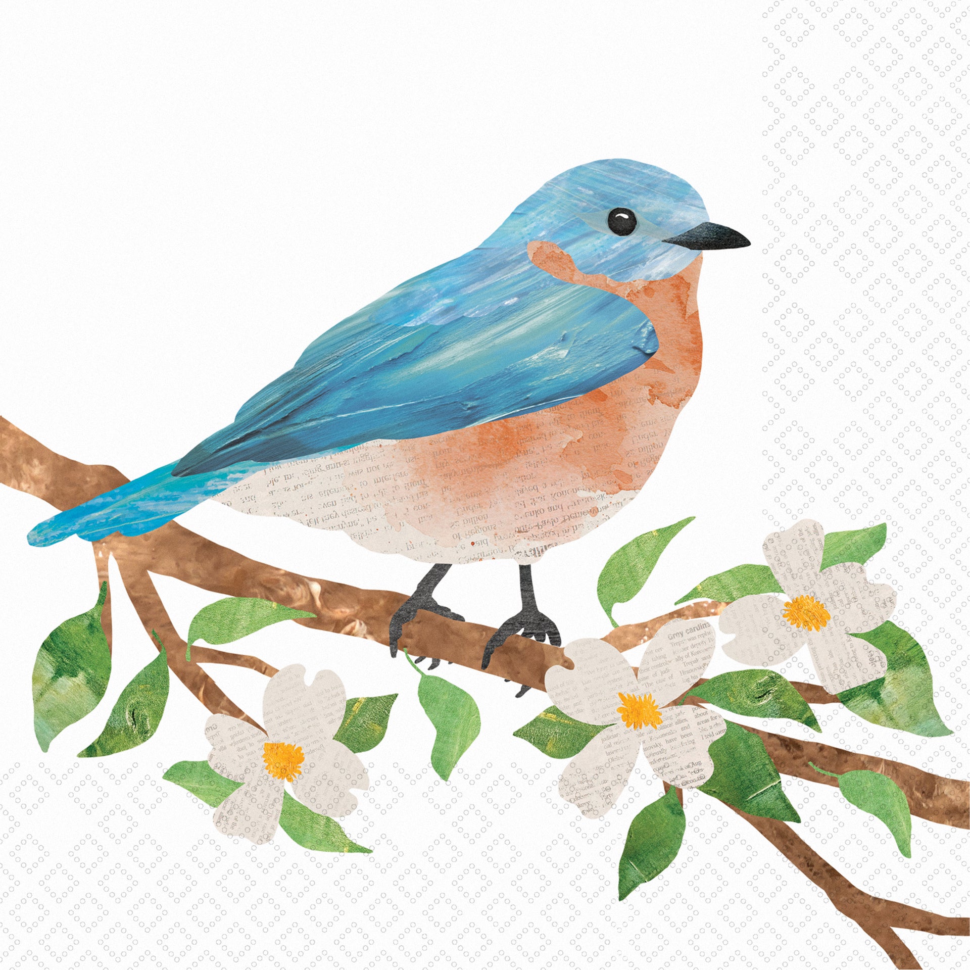 Eastern Bluebird Cocktail Napkin