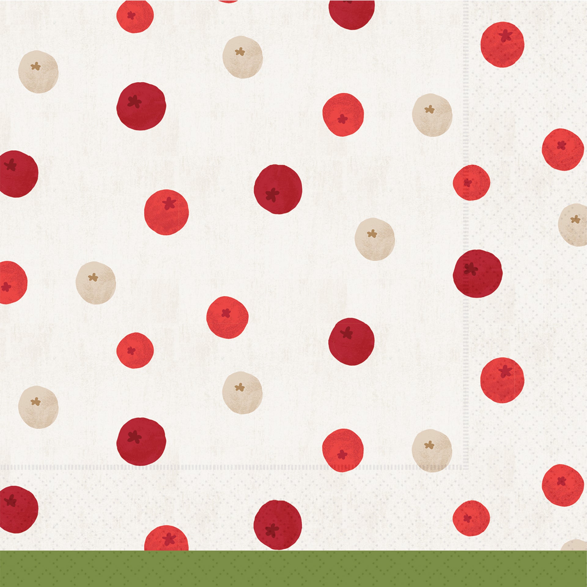 Winter Berry Dots Cocktail Napkin