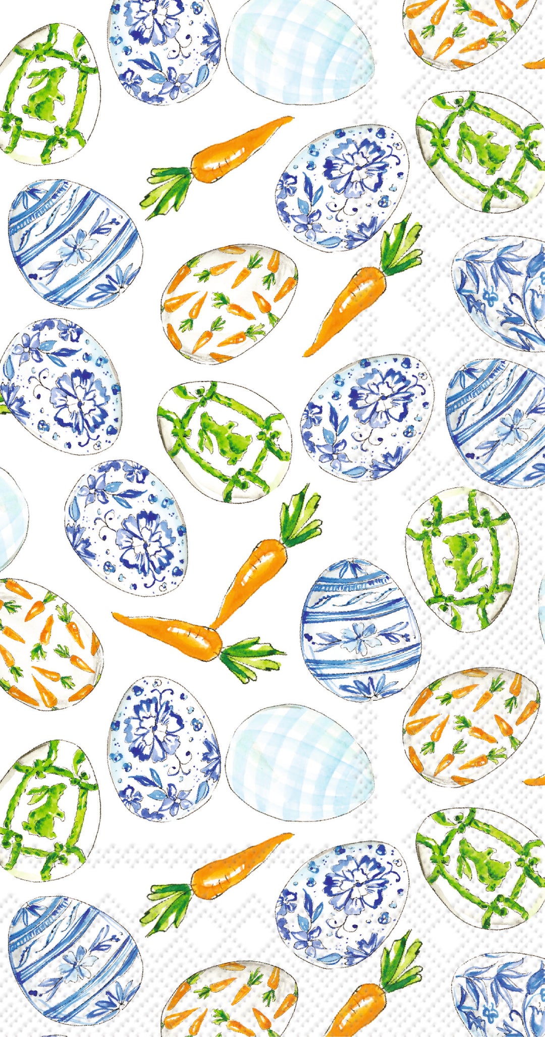 Blue Eggs and Carrots Guest Towel