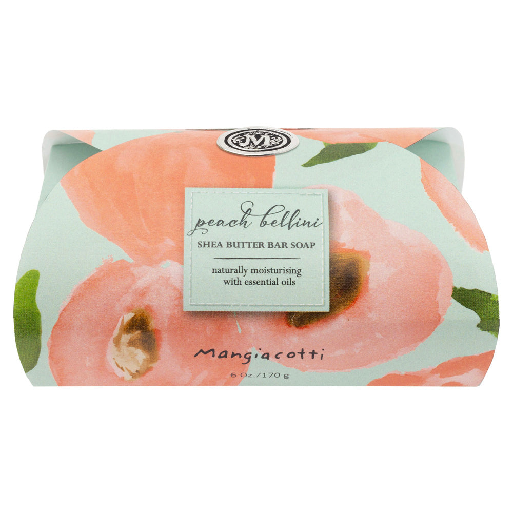 PEACH BELLINI GUEST SHEA BUTTER BAR SOAP 6 OZ.