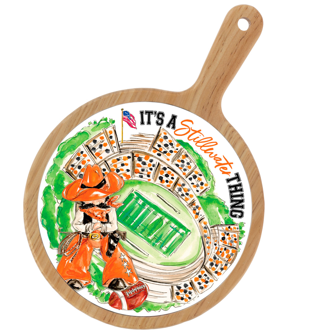 Orange Cowboy Stadium Cheeseboard