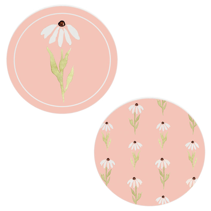 Pink Daisy Coasters