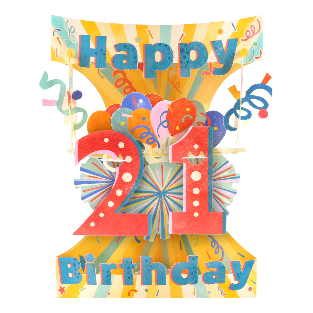 21 Happy Birthday Swing Card