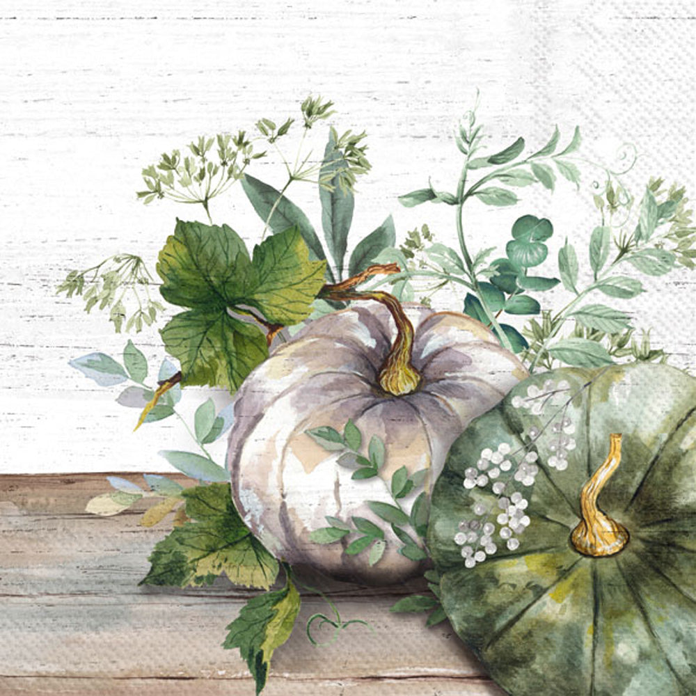 Green And White Pumpkin Lunch Napkin