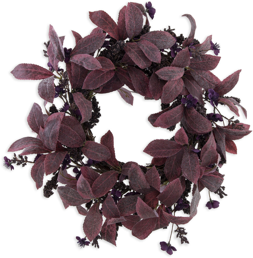 MAUVE LEAVES & BERRIES WREATH