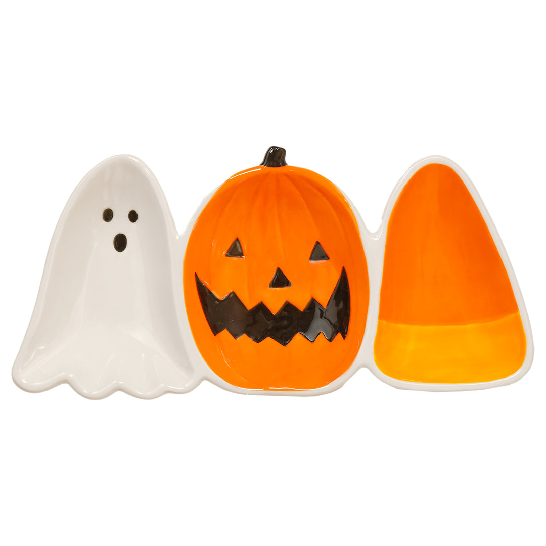 Festive Halloween 3-Section Dish