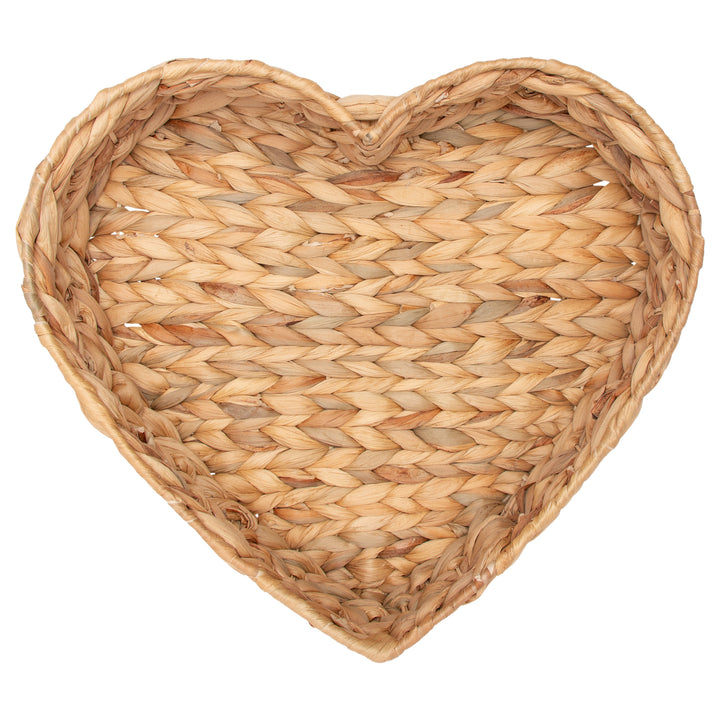 Water Hyacinth Heart Trays (Set of 2)