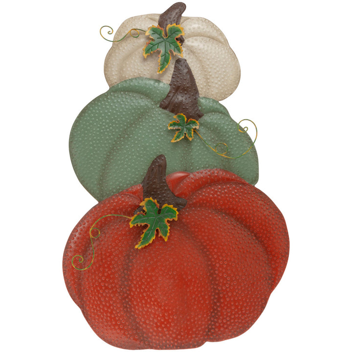 Metal Tri-Pumpkin Stack Decor