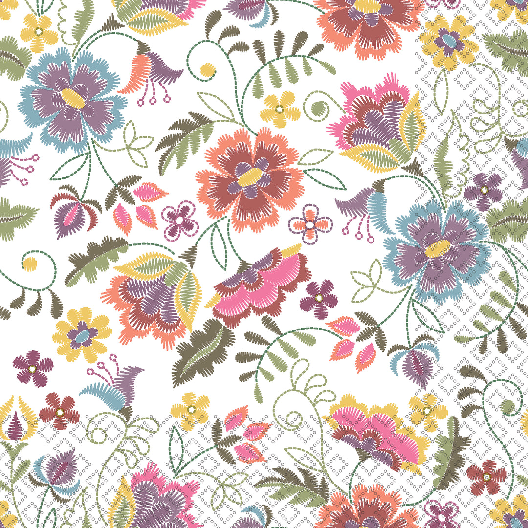 Energizer Floral Cocktail Napkin