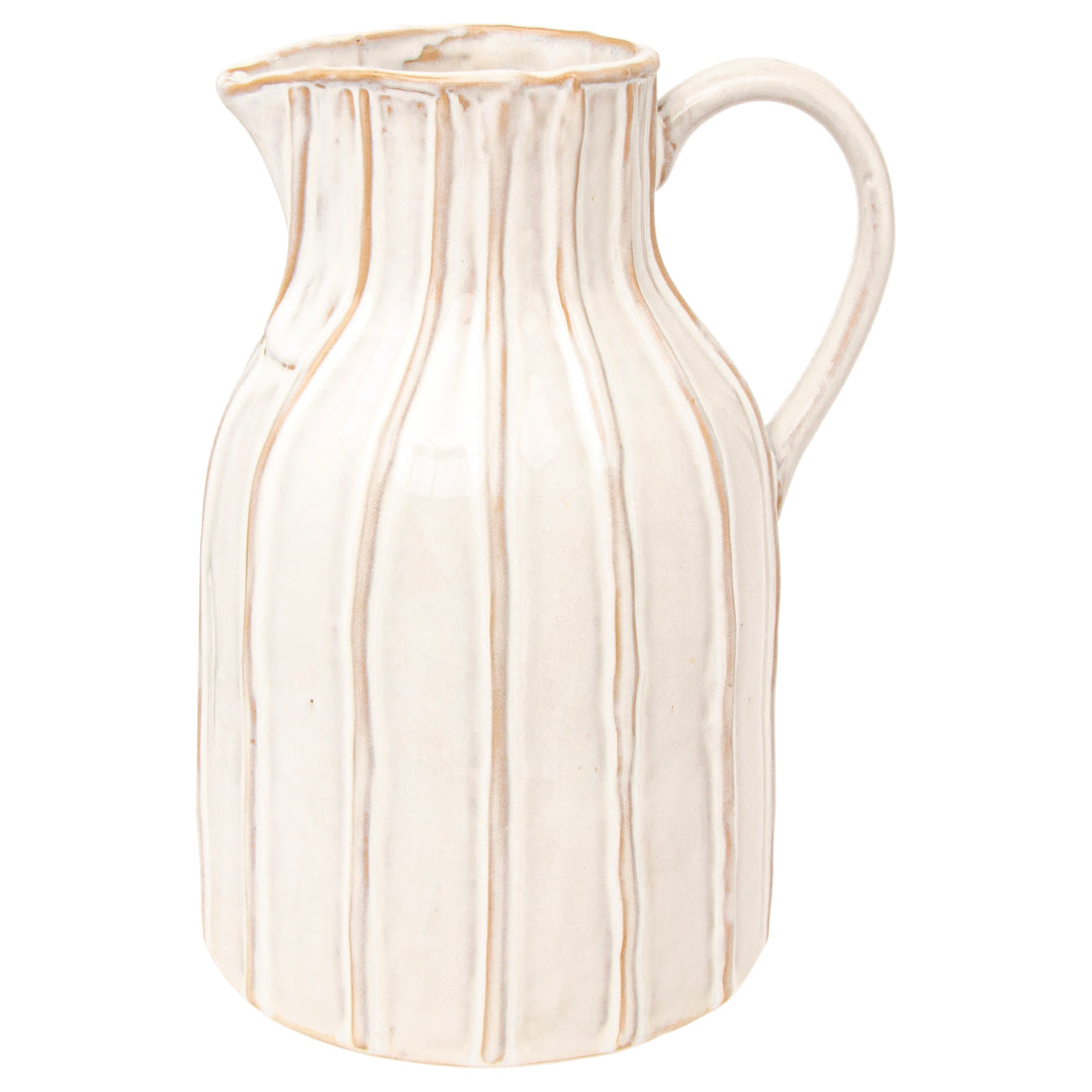 Stripe Stoneware Pitcher