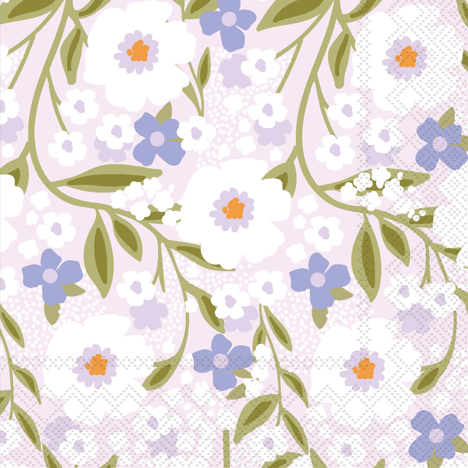 Floral Haven Cocktail Napkin lilac