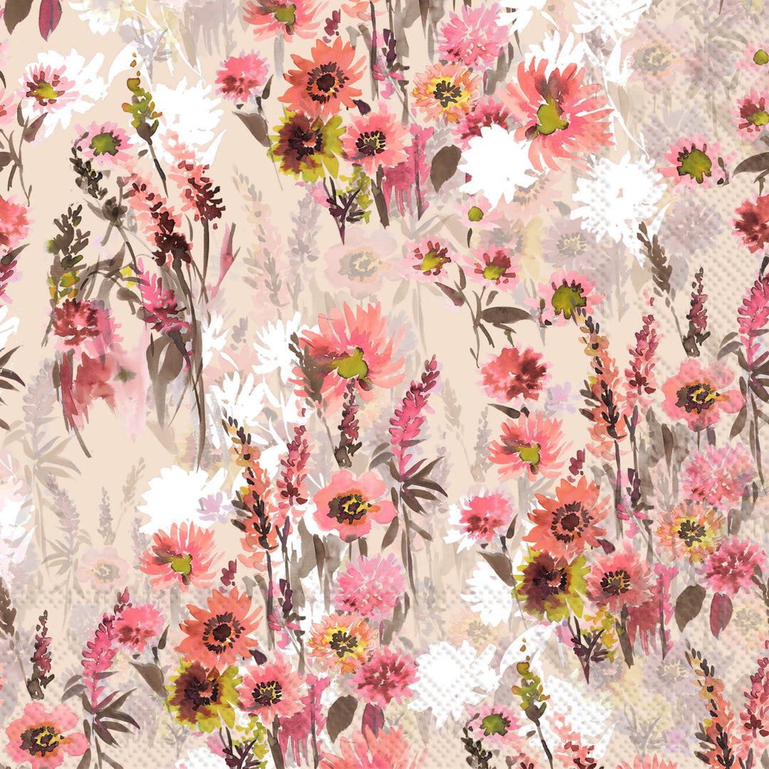 Autumn Meadow Lunch Napkin cream