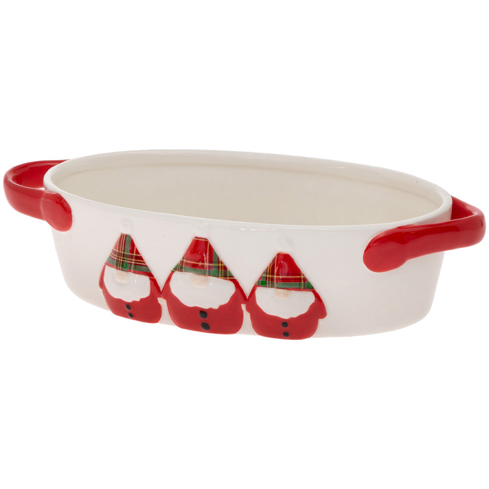 WALLACE PLAID SANTA GNOME DISH