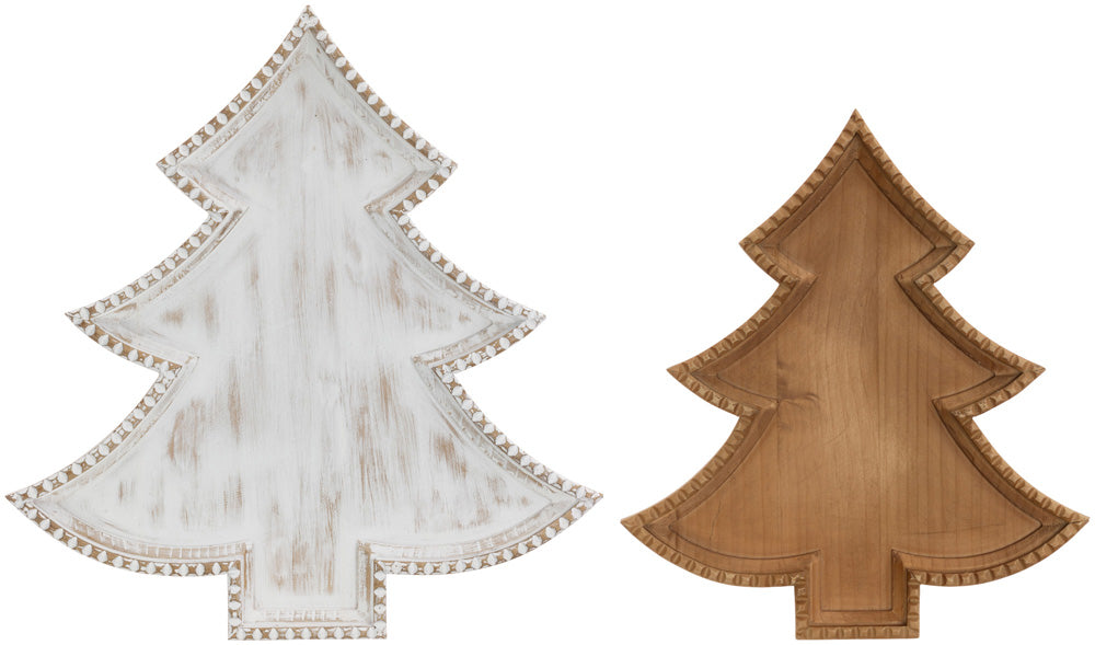 Notched Edge Tree Trays (Set of 2)