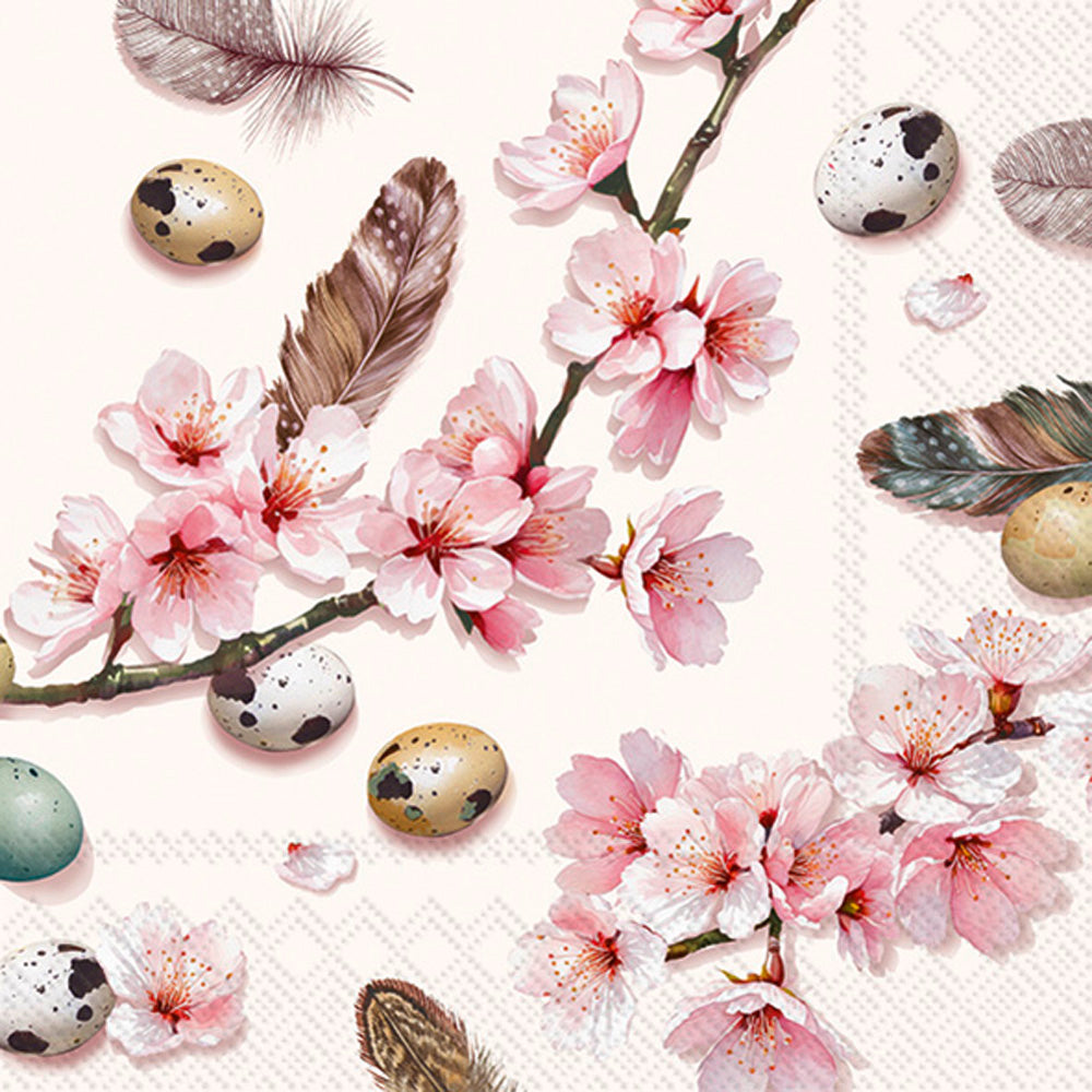 Beautiful Sakura Lunch Napkin Cream