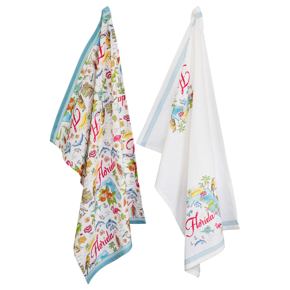 FLORIDA TEA TOWELS S/2