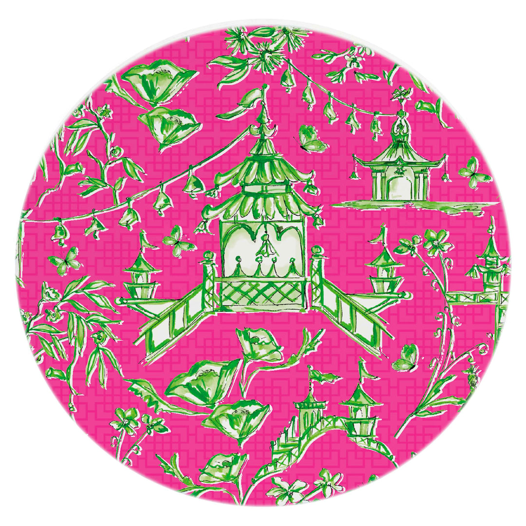 Pink Pagoda Round Coasters