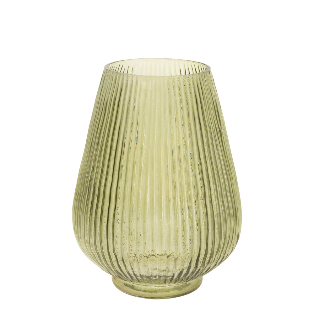 SAGE FLUTED TEARDROP VASE