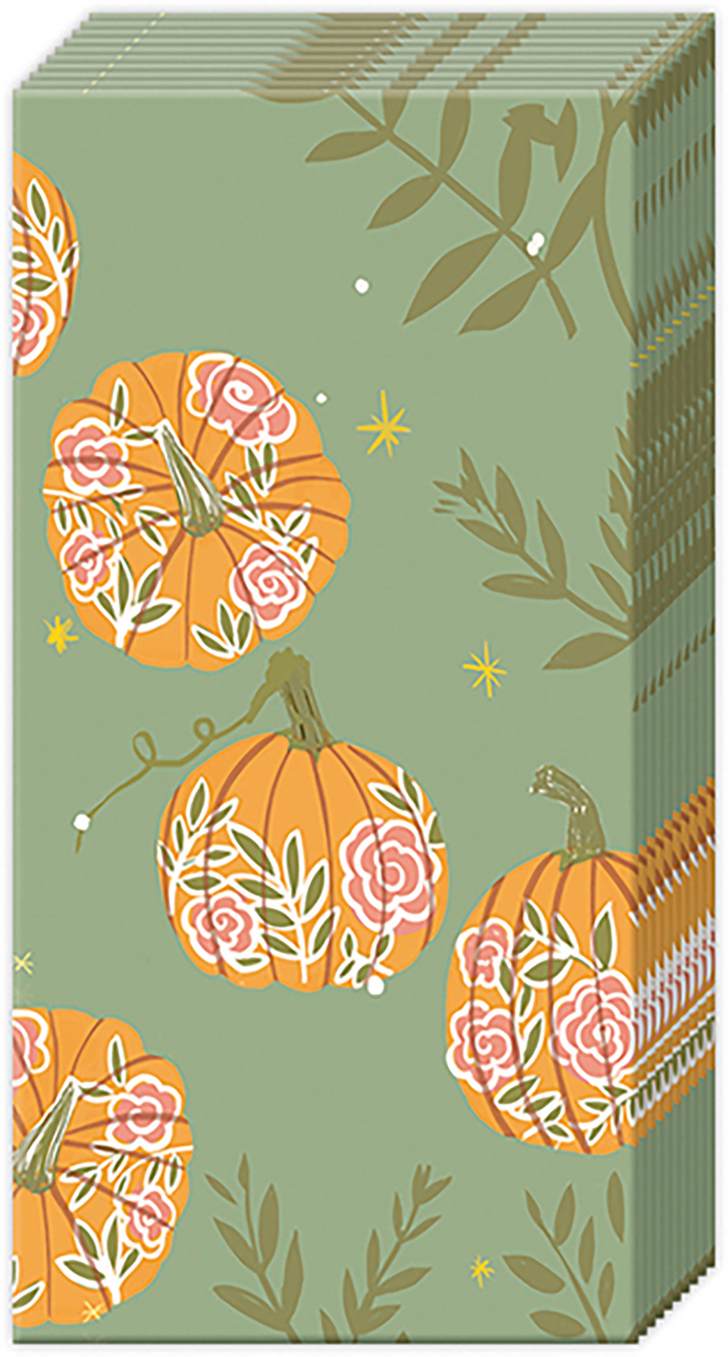 Pumpkins with Roses Pocket Tissue