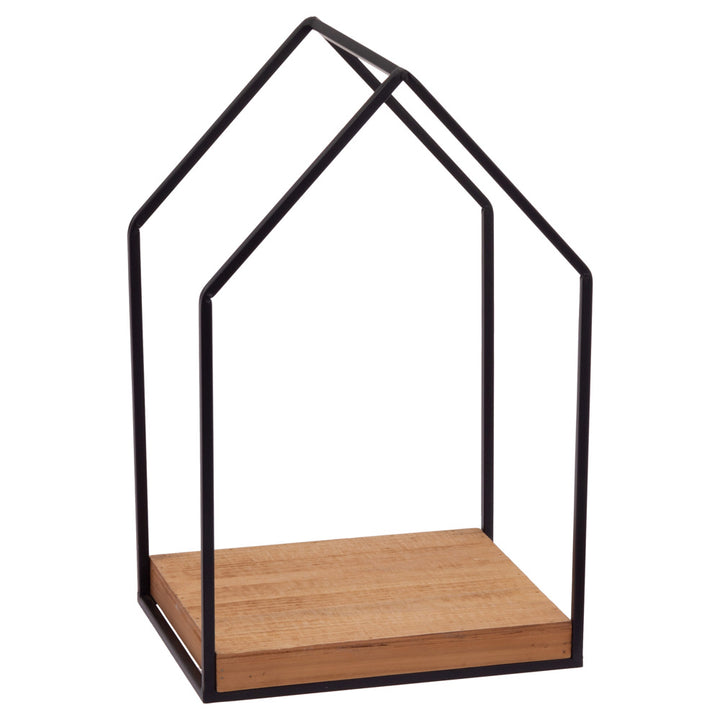 Metal and Wood House Shelf (Set of 2)