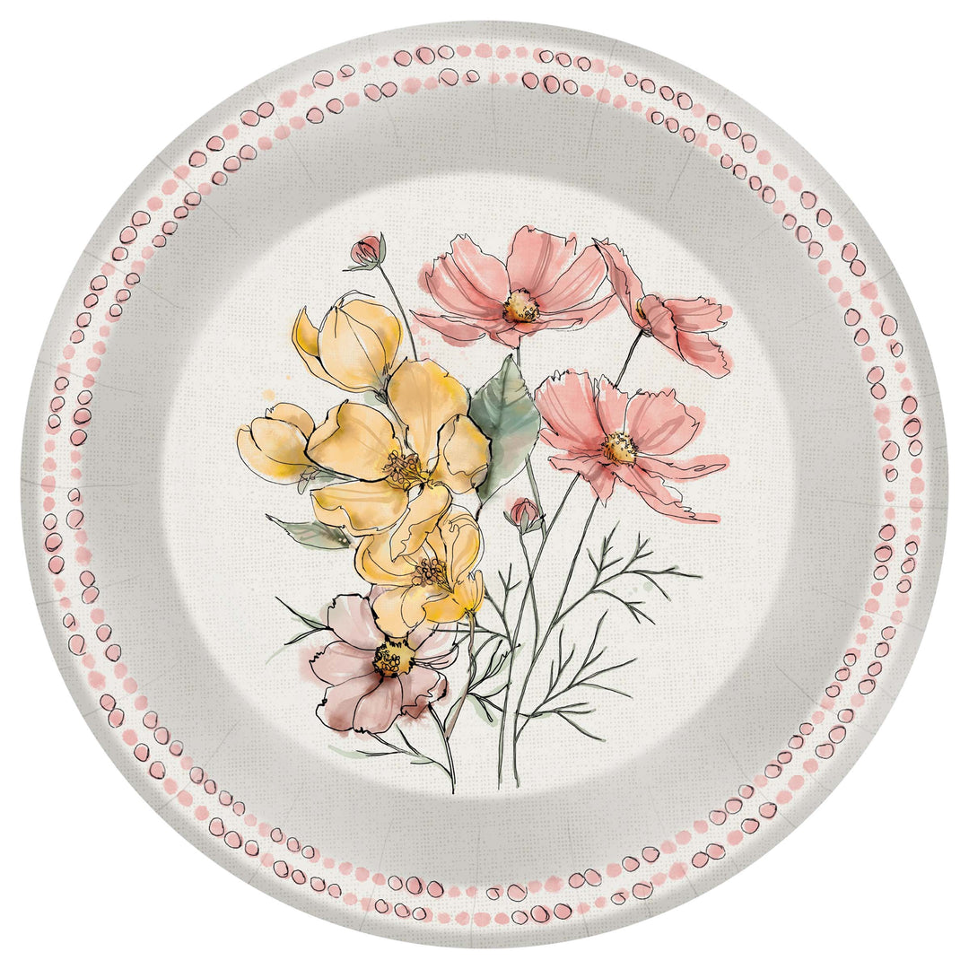 Garden Reverie Dessert Plate round