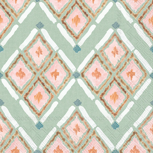 Watercolor Coast Diamonds Cocktail Napkin