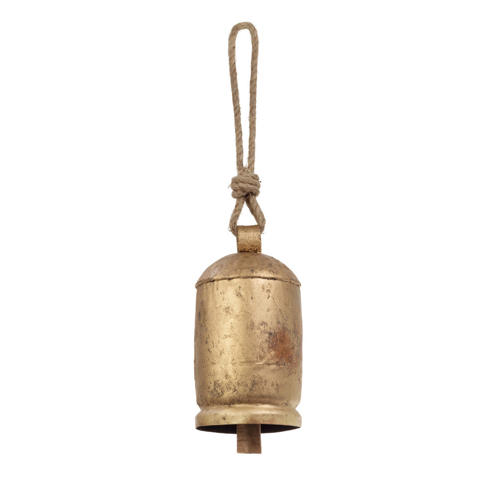 SMALL GOLD BELL WITH JUTE