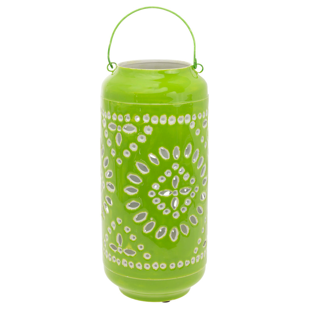 Lime Metal Outdoor Lantern Large