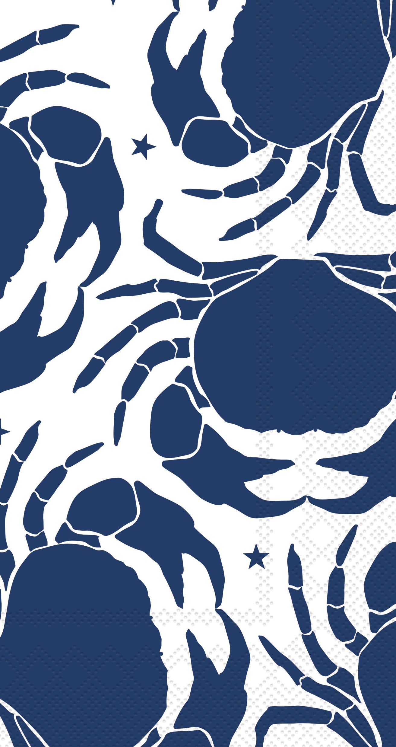 Navy Crabs Guest Towel