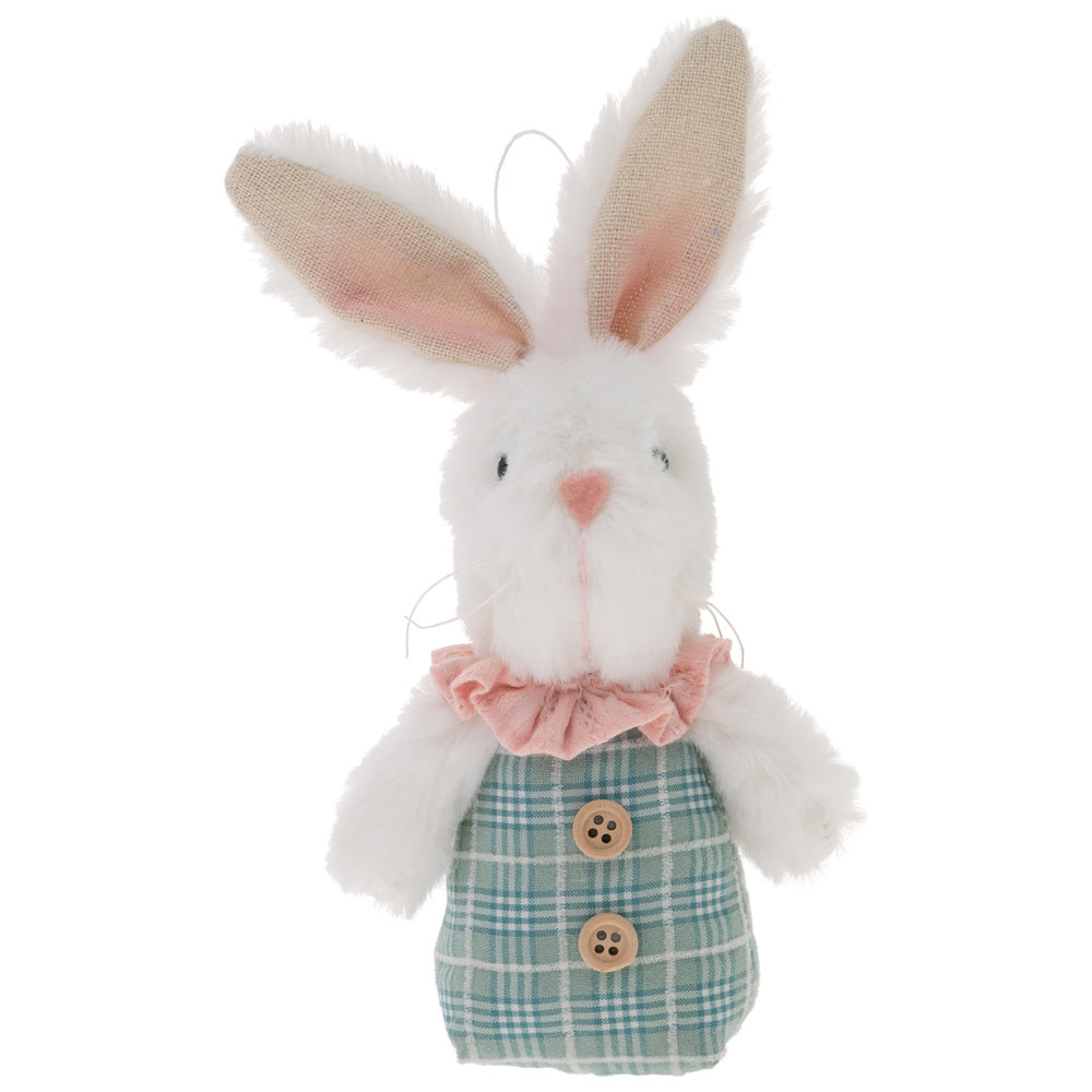 Crate Of Plaid Bunny Ornaments Set Of 12