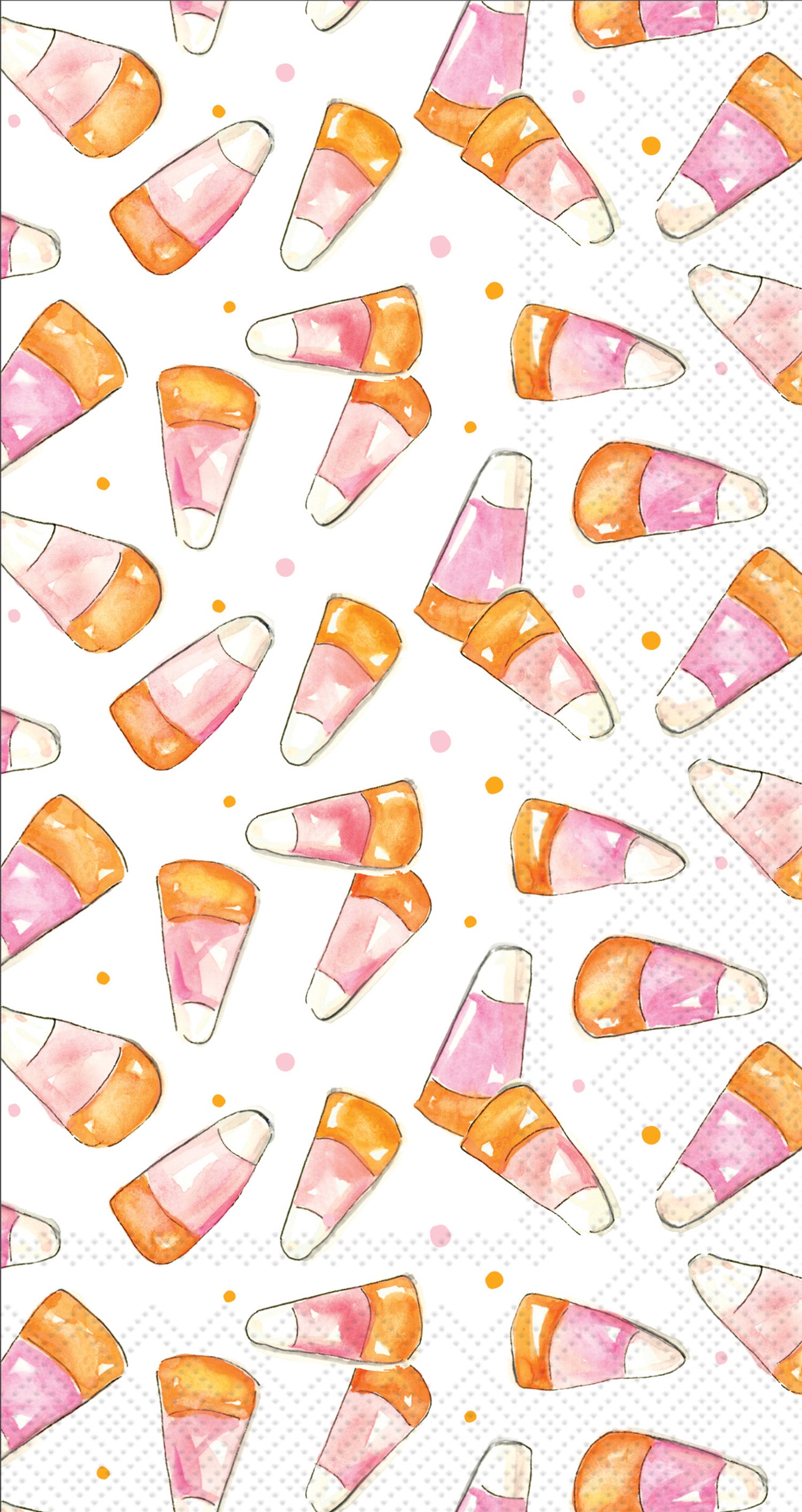 Pink Candy Corn Guest Towel