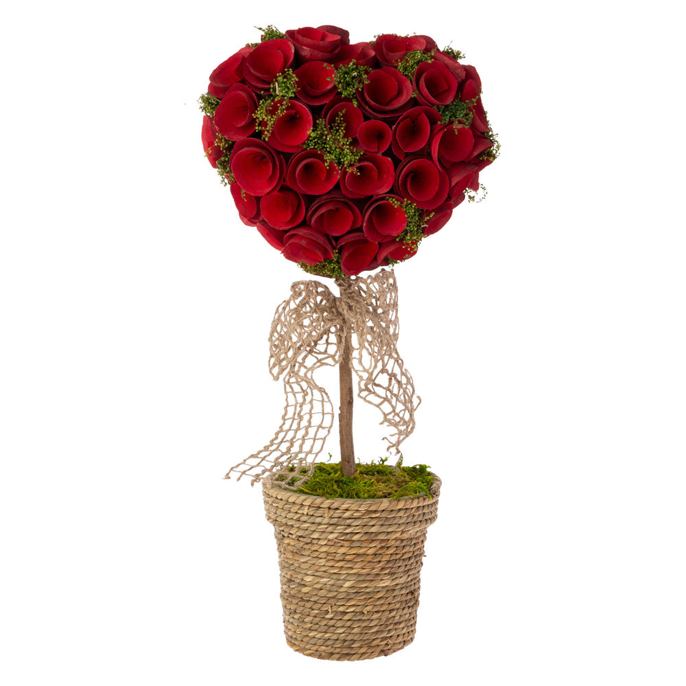 HEARTS FOR YOU TOPIARY IN BASKET