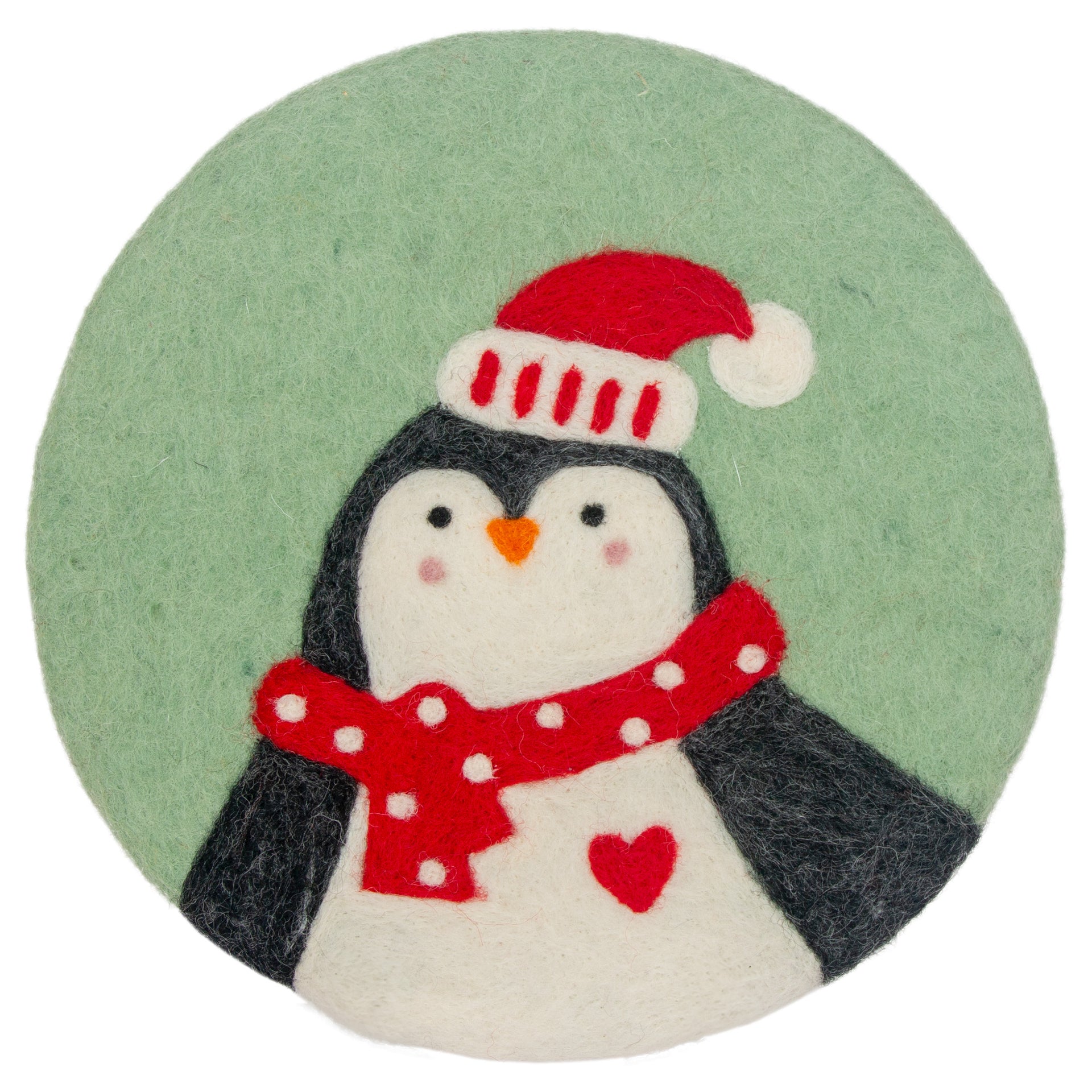 Penguin Felted Trivet