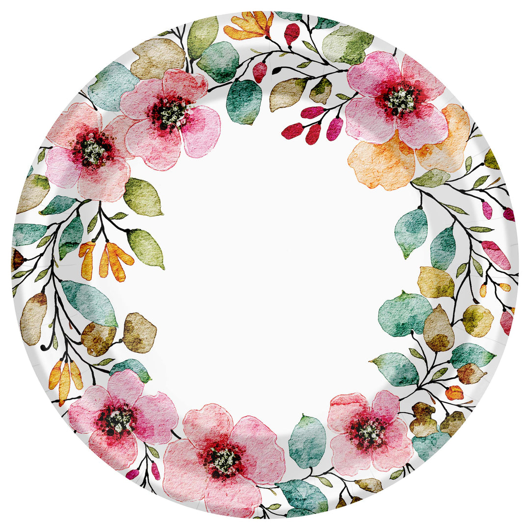 Radiant Petals Dessert Plate round