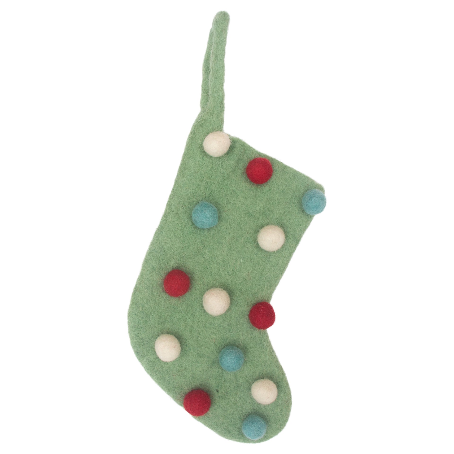 Green Dotted Mini Stocking