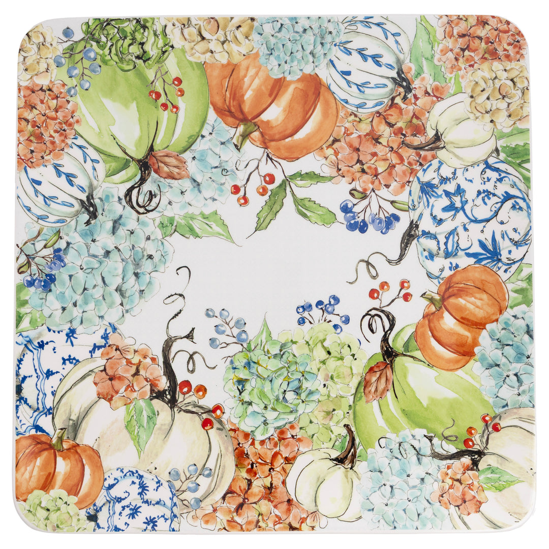 Fall Hydrangea Square Platter