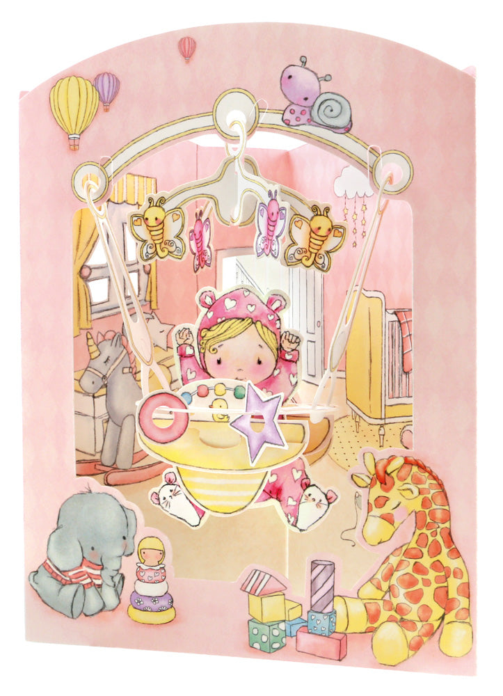 Baby Girl Swing Card
