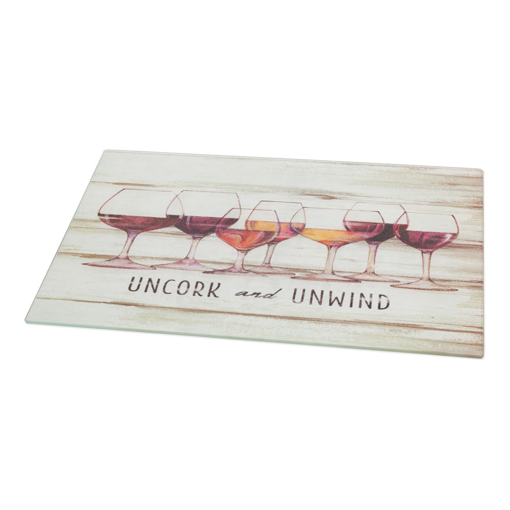 UNCORK & UNWIND LARGE CUTTING BOARD