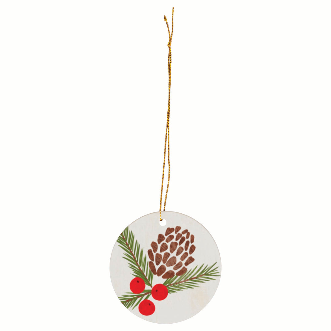 Winter Berry Pinecone Ornament
