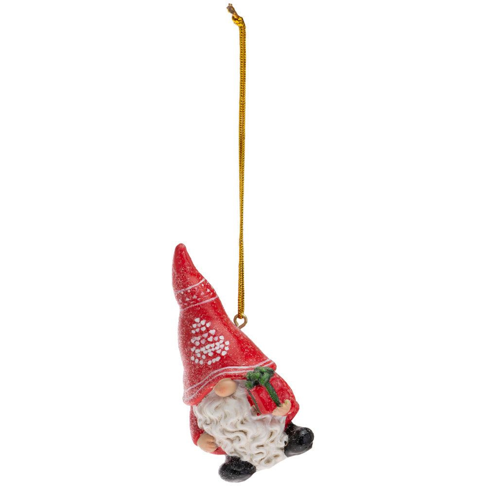 ALPINE GNOME ORNAMENT w PRESENT