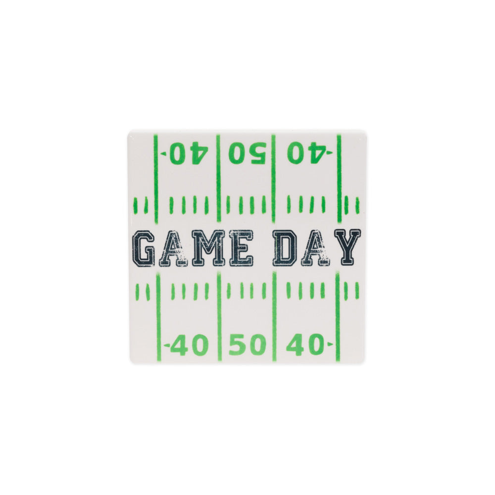 Game Day White Coaster