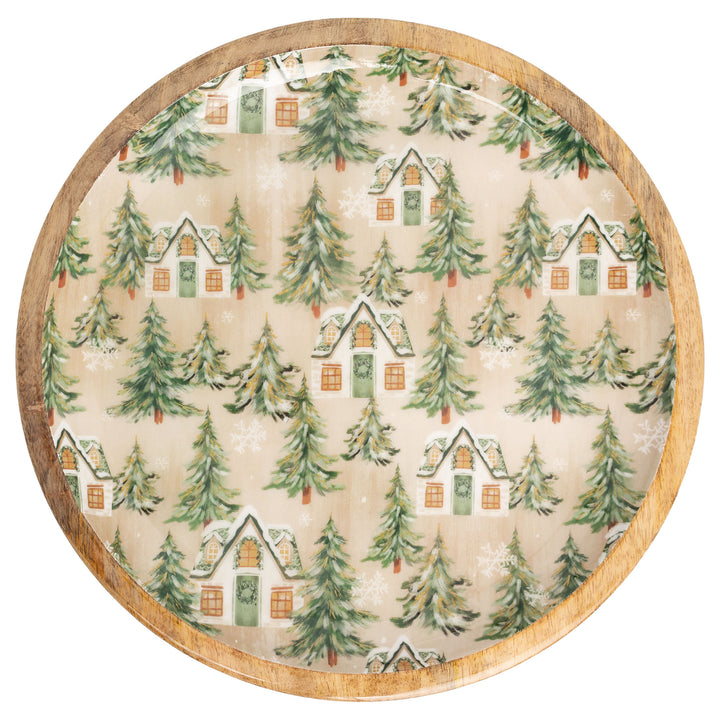Gilded Tree Pedestal Platter