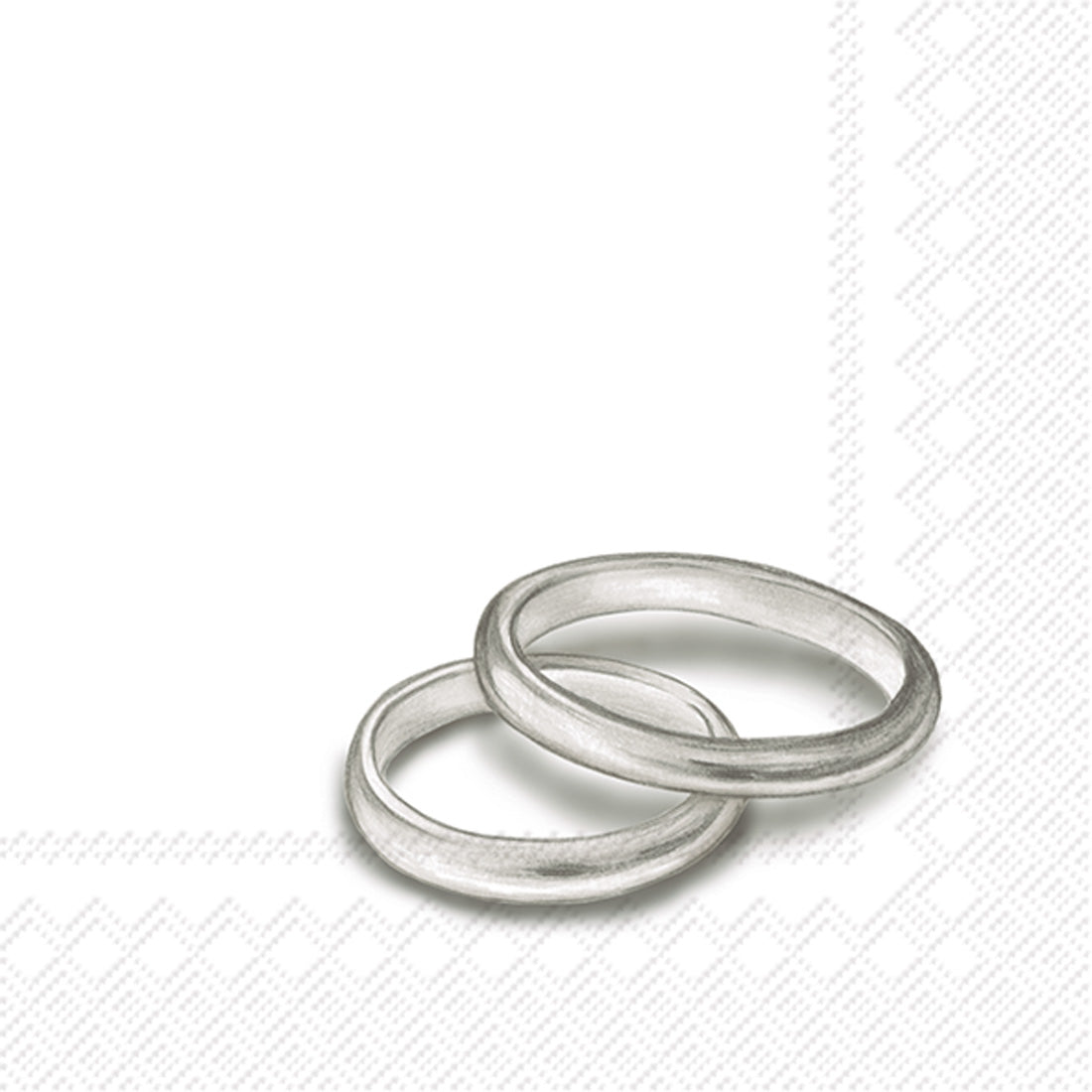 Rings Cocktail Napkin Silver