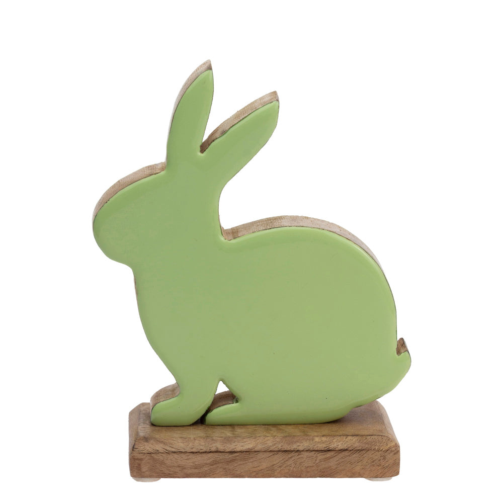 Green Wood Bunny Small