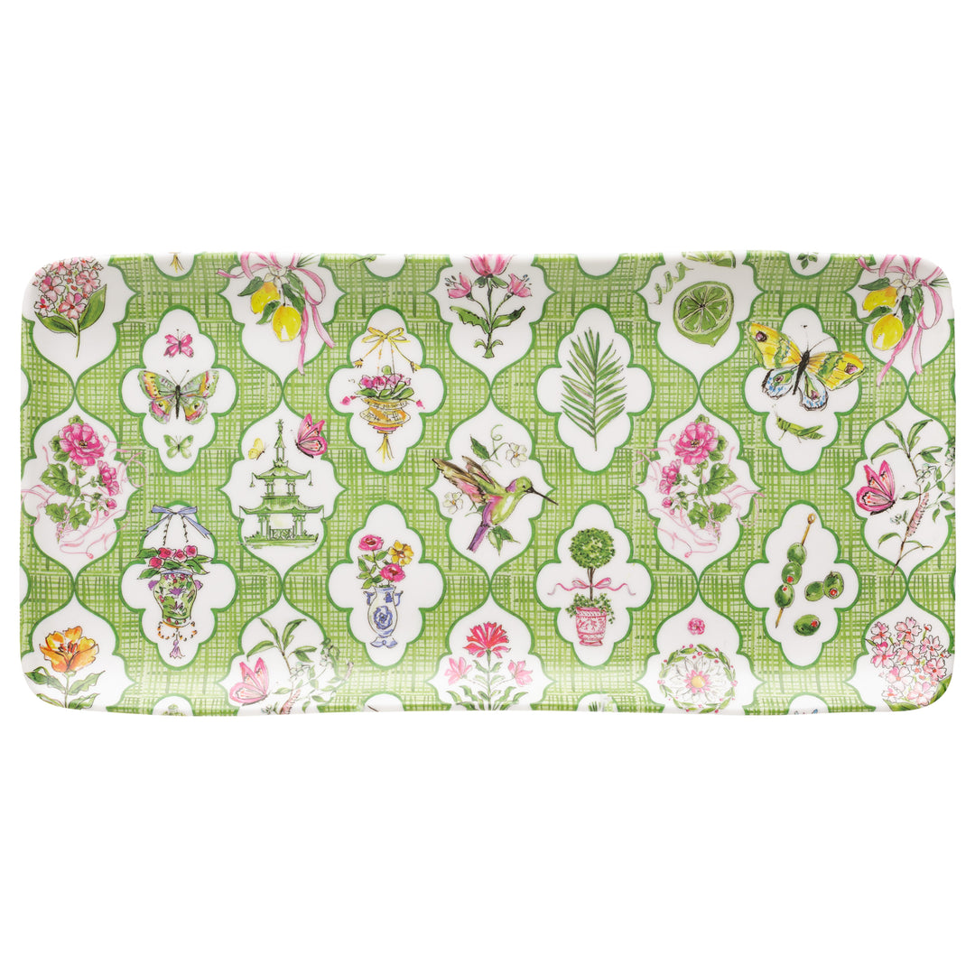 Garden Party Melamine Tray Small