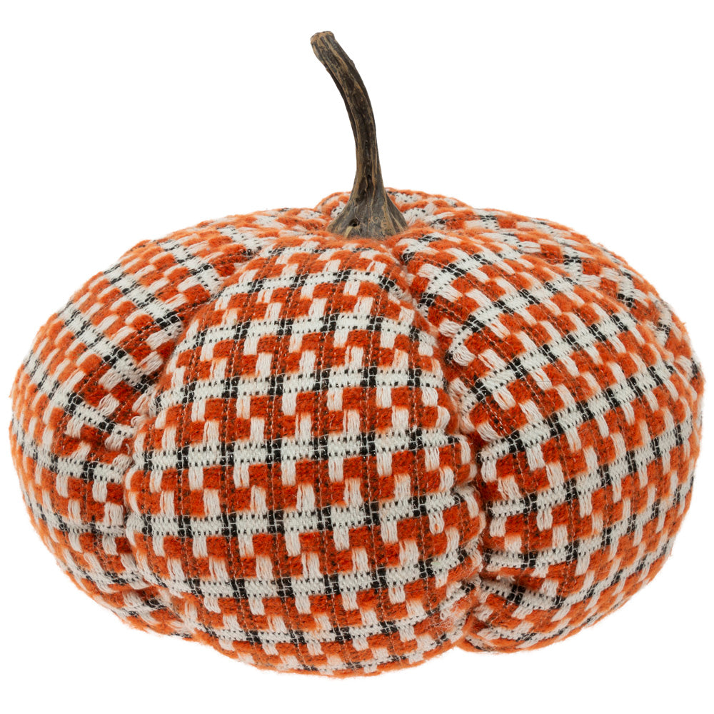 EERIE ORANGE PLAID PUMPKIN