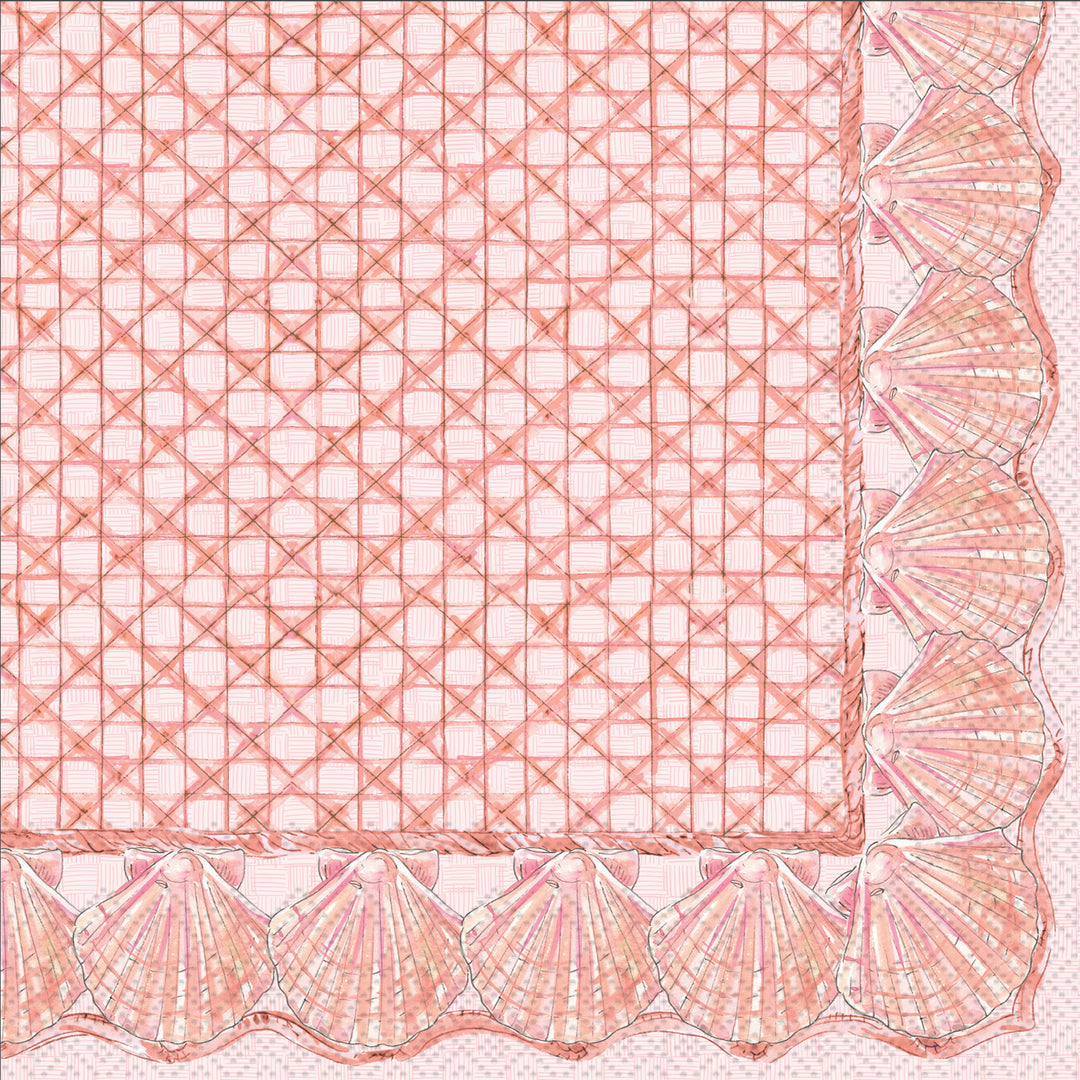 Coral Shells Cocktail Napkin