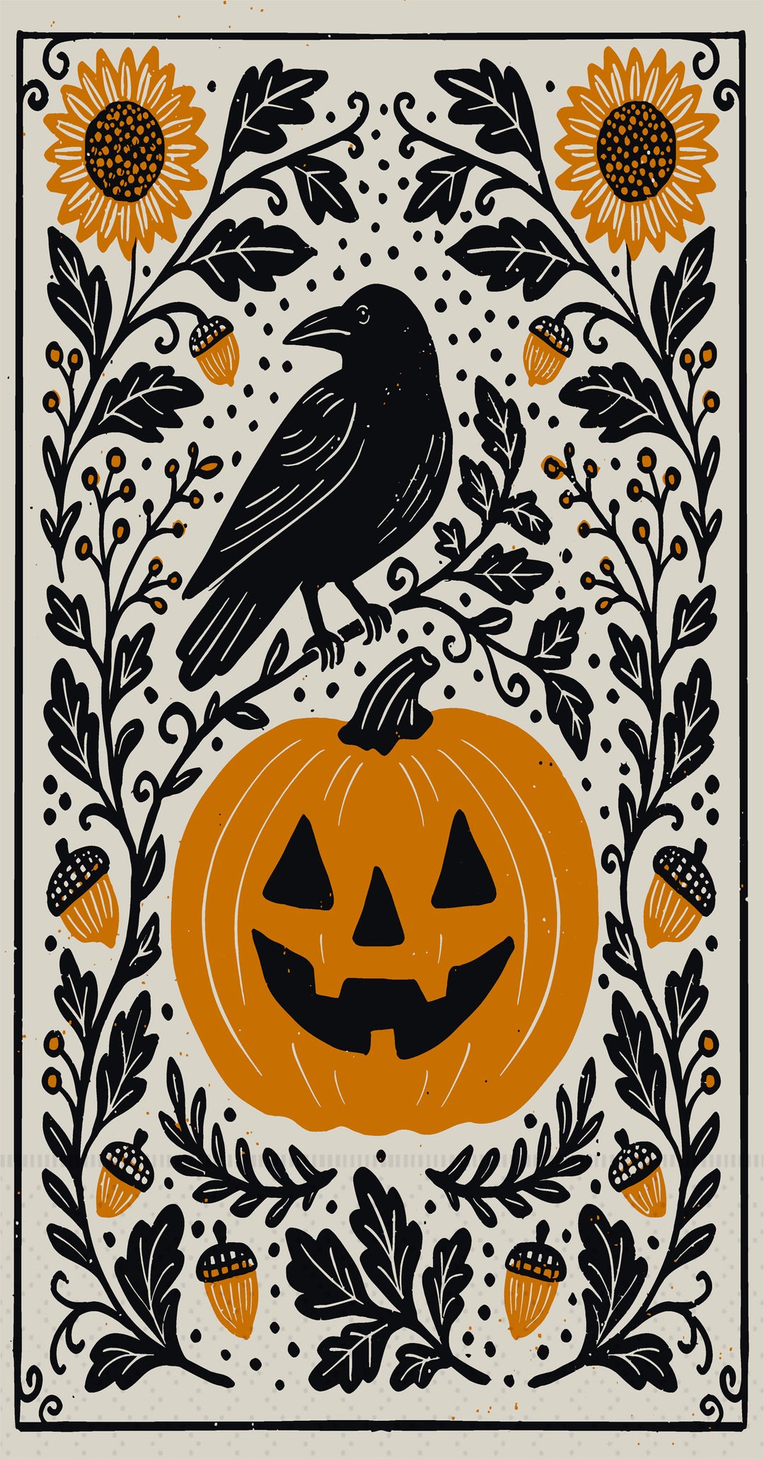 Pumpkin Poe Guest Towel