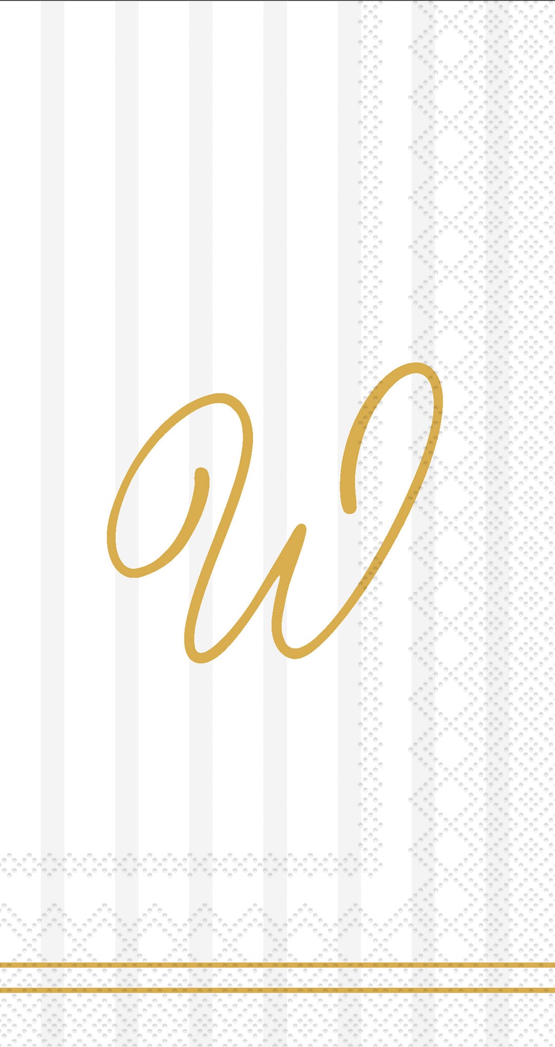 Chic Monogram W Guest Towel cream